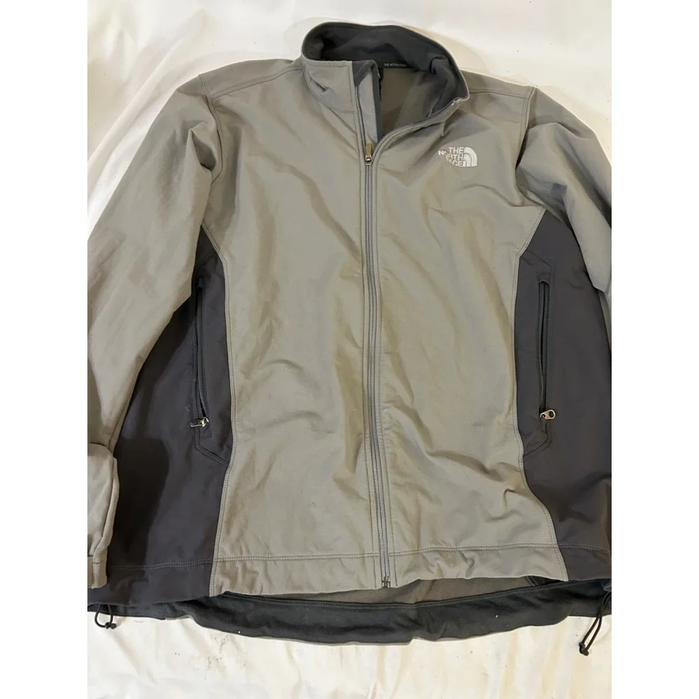 The North Face Apex Jacket Mens Softshell Grey Stretch Nylon Sz XXL
